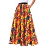 Afibi Women African Skirt Printed Ankara Maxi Skirt Dashiki Long