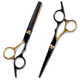 RUCUDIM Hairdressing Scissors Hair Cutting Scissors Thinning Scissors Professional Hair Scissors Children Dog Thinning Scissors Hairdresser Professional Cutting Hairdressing Scissors for Women Men