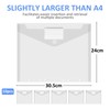 Pack of 10 A4 Document Wallets, Waterproof Document Folders A4,