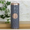 SIL Grey & Copper Metal Pasta Storage Tin Box Canister