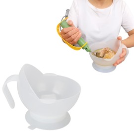 DEEYOTA Meal Aid Tableware, Anti-Slip Bowl, Anti-Shake, Non-Tiping, Suction Cup, Easy Scoop, Spill Prevention, Nursing Supplement, Self-Supporting Device