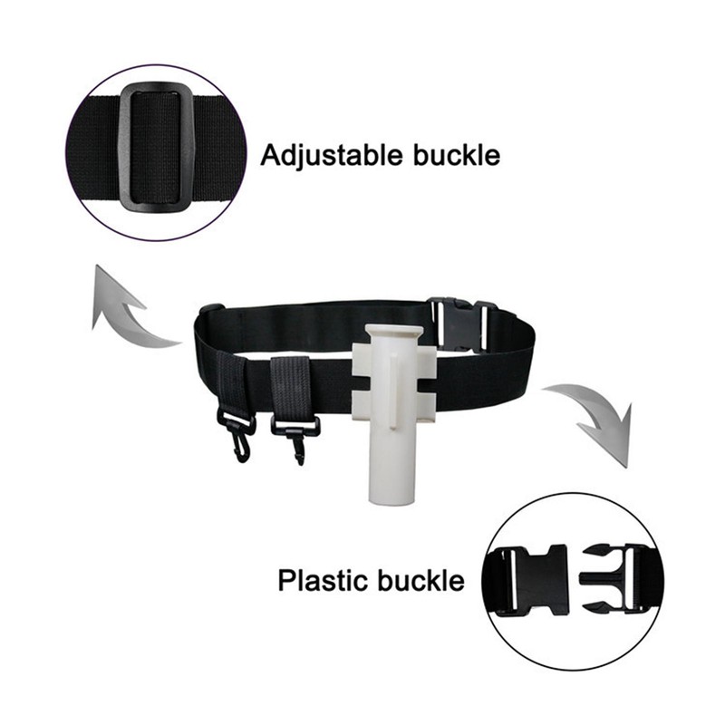 Fishing Rod Belt with Movable Ring Adjustable Fishing Fighting Belt