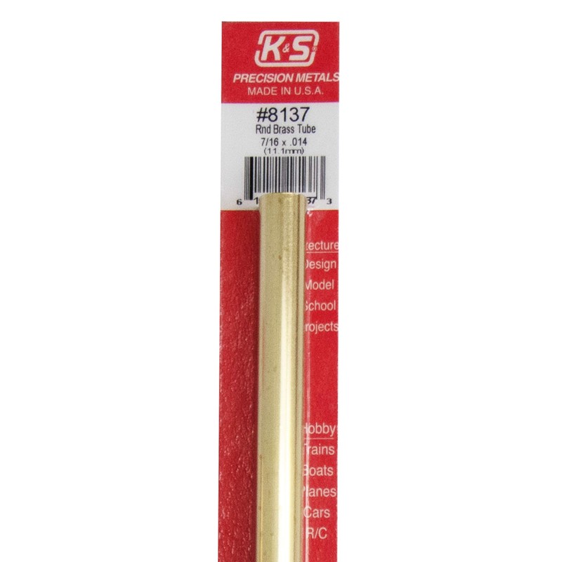 K & S PRECISION METALS 8137 Round Brass Tube