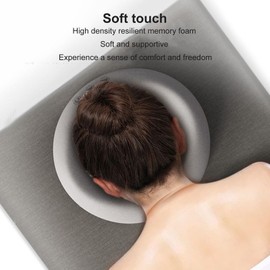 ZASCHMOY Prone Pillow Massage Headrest, Soft Rebound Facial Massage Support with Hollow Design, Face Cushion for Bed, Beauty Pillow for Spa, Salons (Space Gray)