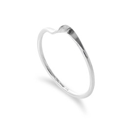 Sterling Silver 1mm Stacking Ring with Single Twist - Size Q (I - U Available)