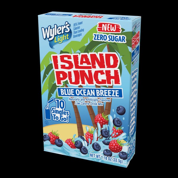 Wyler's Light Island Punch, Blue Ocean Breeze, 10 CT