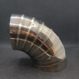 RJ's Custom 3.5 od Inch Pie .Cut .90 Degree Lobster Tail  DIY Custom Downpipe.