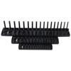 3PCS 1/4in 3/8in 1/2in Socket Holder Organizer Black Multifunctional Storage