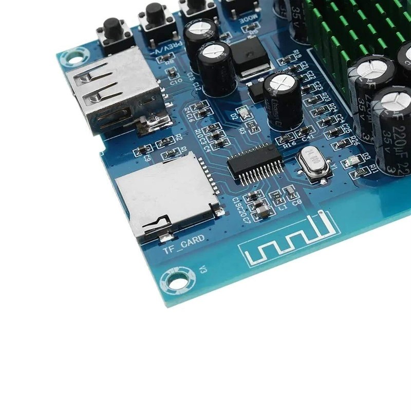 DC 12V to 24V 2X50W Bluetooth Power Amplifier Board TPA3116D2
