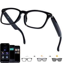 Giinova Ai Smart Glasses Bluetooth 5.4 with Translation for Men Women 160+Languages Color-Change Lens Chat GPT Assistant Free App Translator Glasses Meeting,Driver,Travel (CK03)