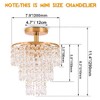 FRIXCHUR Mini Size Crystal Chandelier Modern Flush Mount Ceiling Light
