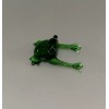 Miniature Tiny Lampwork Flame Hand Blown Glass Green Frog Toad