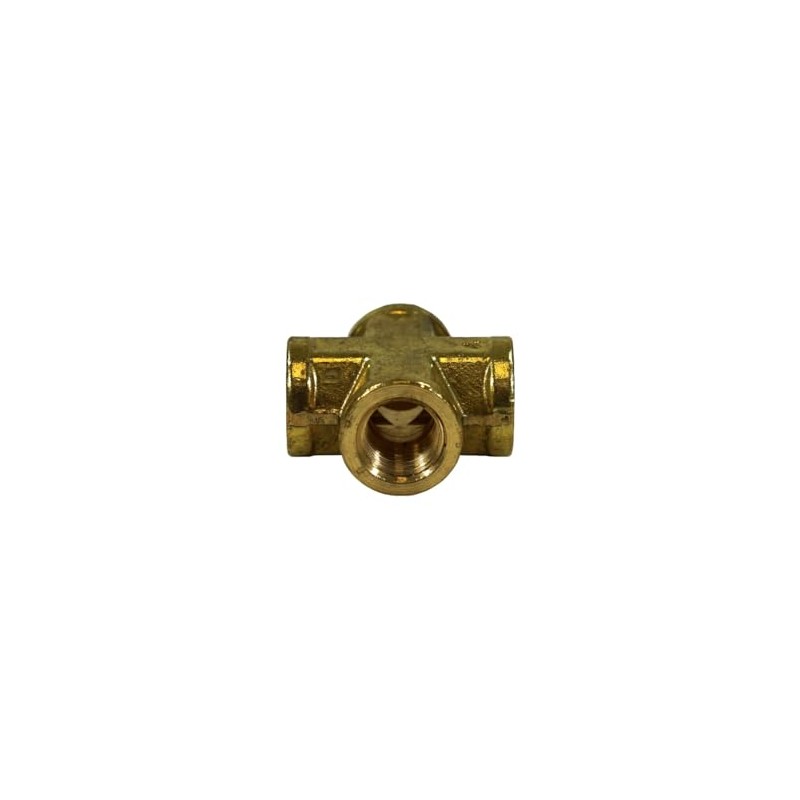 1/4" NPT, Industrial Solid Brass Threaded Forged 4 Way Female