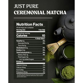 NaturaleBio Organic Ceremonial Grade Matcha Powder - 1oz