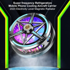 Cell Phone Cooler, Portable Intelligent Temperature Control Phone Radiator, Powerful Turbine Phone Cooling Fan for Gaming Live Streaming Outdoor Vlog