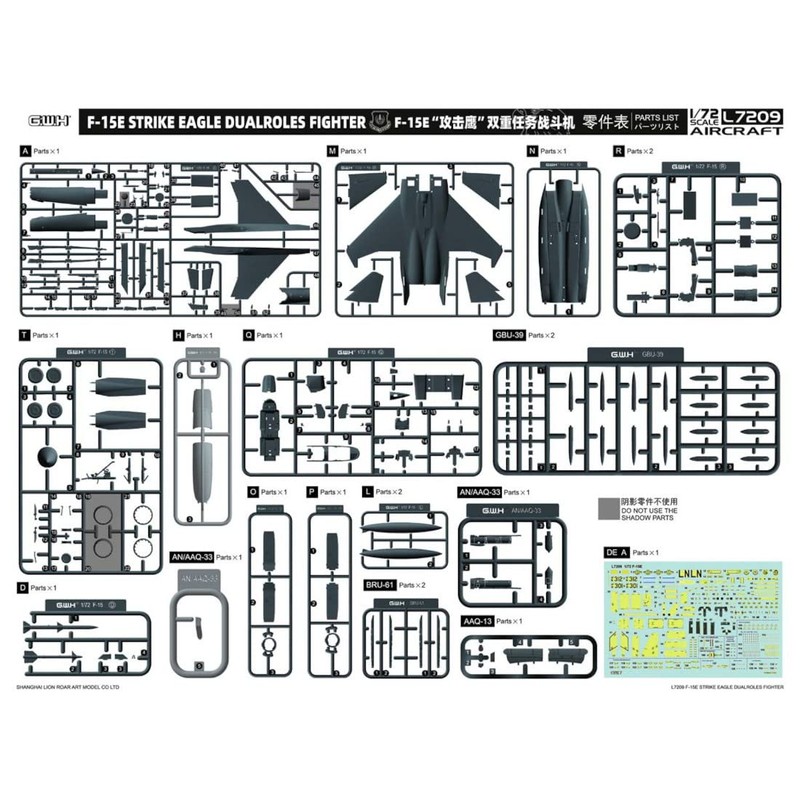 Great Wall Hobby L7209 1/72 F-15E Strike Eagle Air Ground