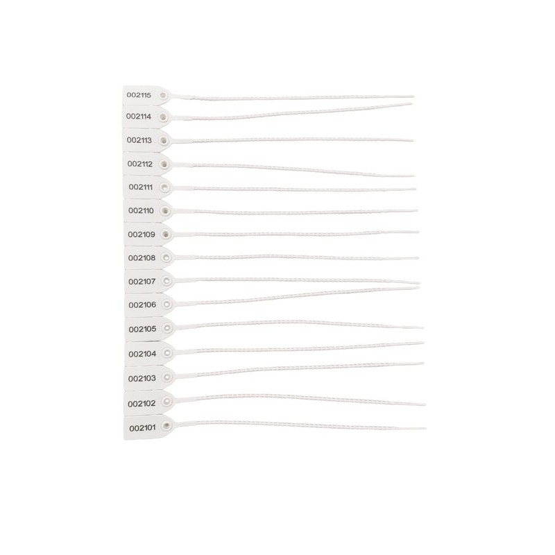 Pack of 100 Red Plastic Safety Ties Numbered Cable Ties