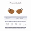 WDZAYXC Retro Oval Metal Fashion Sunglasses for Women Men UV