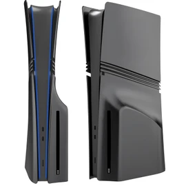 Suitable for PS5Pro digital distribution/optical drive version with replacement panel, ABS material with unique support and black minimalist style (optical drive version)
