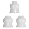 PME Icing Bag Adaptors Set of 3, White,6.5 x 2