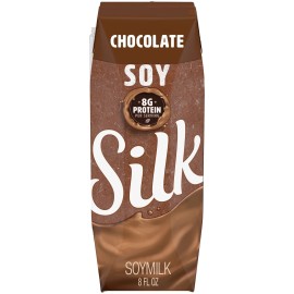 Silk Chocolate Soymilk 8 Fl Oz Pack of 18 Dairy Free Non GMO Vegan Alternative