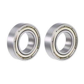 sourcing map 6800ZZ Deep Groove Ball Bearing 10x19x5mm Double Shielded Chrome Steel Bearings 2-Pack