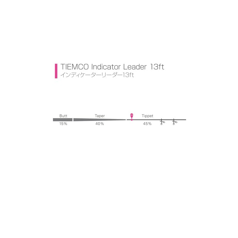 TIEMCO Leader Indicator 4X Nylon 13FT No. 1 5.9lb Gray