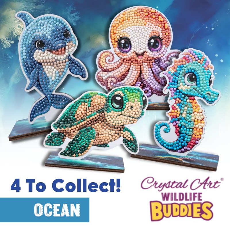 CRYSTAL ART Seahorse Wildlife Buddies Kit Craft Buddy