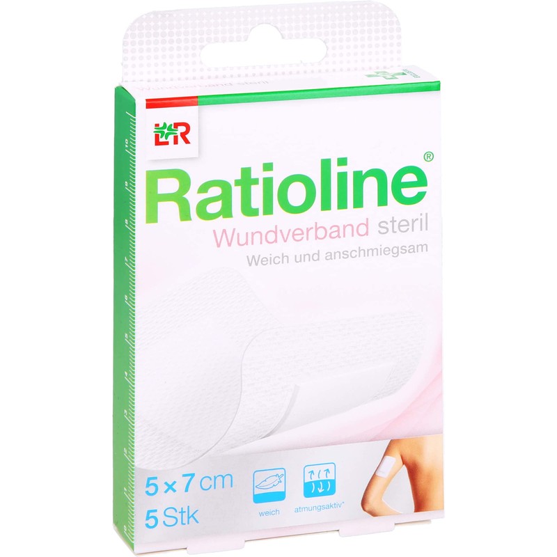 Ratioline Wound Dressing 7 x 5 cm Sterile Pack of
