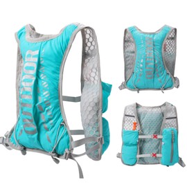 Running Hydration Vest Backpack Lightweight Running Vest Women mens Compatible with 1.5L Water Bladder Reflective Hydration Backpack for Cycling Marathon Hiking (Green, One Size)