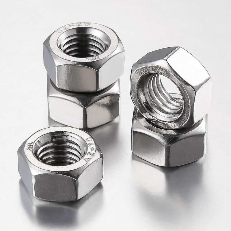 Wensilon 3/8-16 304 Stainless Steel Hex-Nuts (50pcs)