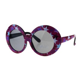 PASTL Kid's Girl's Fashion Sunglasses Oversized Thick Round Shades UV 400 Stars