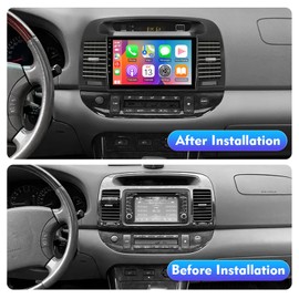 2+32G 9-inch Android 12 Car Stereo for Toyota Camry 2000-2006 IPS Touchscreen Screen Car Radio with WiFi 6 Carplay & Android Auto Support Backup Camera GPS FM Navi Bluetooth 5.4 SWC