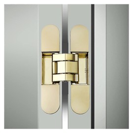 NOVOCE Thickened Internal Door Hinges, Butt Hinges, Folding Hinges, Hinge 1PCS Adjustable Wooden Door 180 Degrees Opening Hidden Hinge Invisible Gate Fittings Hinge Hardware essories (Color : Gold)