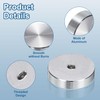 uxcell 4Pcs Round Shape Aluminum Disc, M6 Thread 30mm Diameter