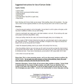 Cerium Oxide Glass Polishing Kit, Glass and Windshield Scratch Removal Kit, 8 Oz of Gordon Glass Cerium Oxide Polishing Powder, 3 inch Felt Polishing Buffing Wheel