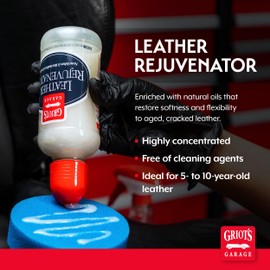 Griot's Garage Leather Rejuvenator for Car Seats, Upholstery, Auto, Home, Furniture, Shoes, Boots, Accessories, and More, Conditioner and Protectant, 8 Ounces