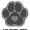 A8 'Paw Print Heart' Unmounted Rubber Stamp (RS00029646)