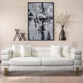 Sagebrook Home 12" Decorative Metal Sculpture - Black Iron Abstract Statue for Table, Desk, Home Decor - Creative Gift Idea for Bold Modern Style