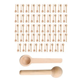 BQLZR Mini Wooden Spoons for Spice Jars Seasoning Honey & Coffee 19x70mm Pack of 100
