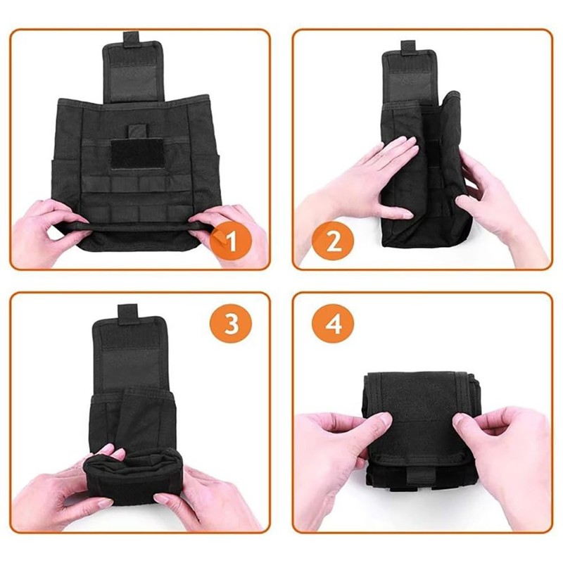 Honesty Mouth Dump Pouch, Foldable, Large, Tactical Pouch, Large Capacity,