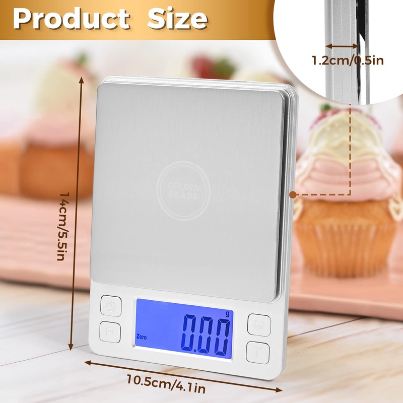 Digital scale 0.01g to 500g High-precision Weighing kitchen Scale with