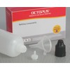 Octopus 10 x 100ml Plastic Bottles (LDPE) with Black Lids,