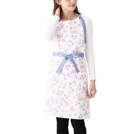Francfranc Flower Cotton Full Apron Pink
