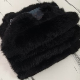 Bulk Craft Rabbit Skin Fur Pelt (4-Pack) - Premium Rabbit Pelts Hide for Decor, Cat/Dog Toys, Sewing & Crafts Dye Black