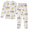 MCHIVER Cute Monkey Banana Pajamas Set 2 Piece Cotton Pjs