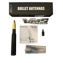VMS Gold and Black Bullet Antenna with Adapter for Silverado 2007 and Newer