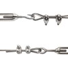 SISI UK® 10pcs Strong Galvanised Turnbuckle Strainer 1/4" Hook &
