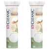 Cleanic Organic Vegan Round Cotton Cotton Pads, 2 Pieces, 90 Pieces / 클레아닉 유기농 비건 원형 순면 화장솜, 2개, 90개입