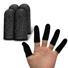YERGOFE 20 PCS Finger Cots Cut Resistant Protector - Finger Covers for Cuts, Gloves Life Extender, Cut Resistant Finger Protectors for Kitchen, Work, Sculpture, Anti-Slip, Reusable